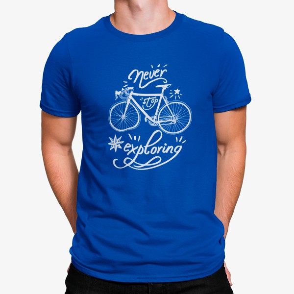 Camiseta Nunca Pares de Explorar Bicicleta