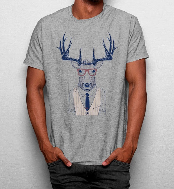 Camiseta Ciervo Gafas Hipster