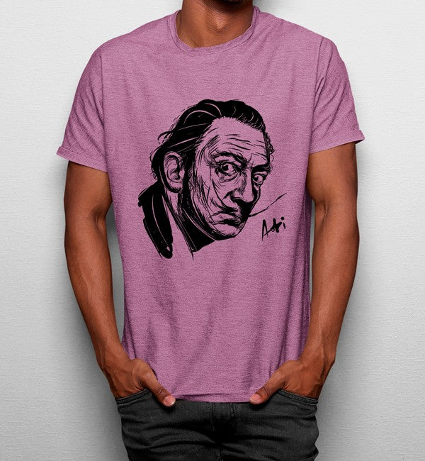 Camiseta Salvador Dalí Retrato Hecho a Lápiz
