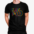 Camiseta Tres Bicicletas Coloridas