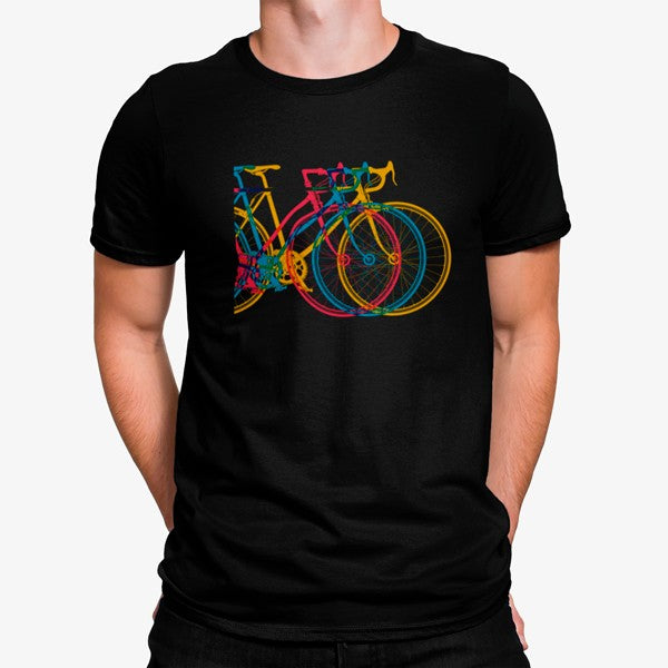 Camiseta Tres Bicicletas Coloridas