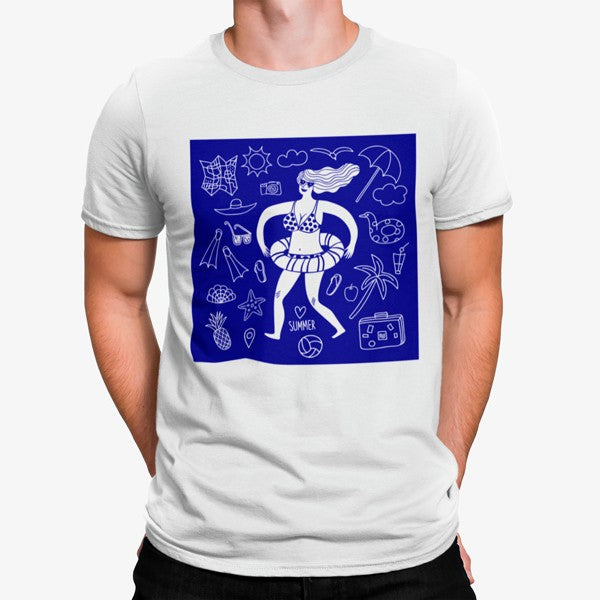 Camiseta Simbolos Playa Mujer