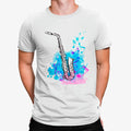 Camiseta Saxofón Notas Musicales Artístico