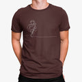 Camiseta Hombre Tocando Saxofón Líneas Minimalista