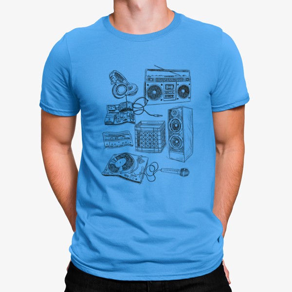 Camiseta Música Mistura Rádio Tocadiscos