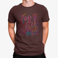Camiseta Instrumentos Musicales Líneas Minimalista