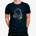 Camiseta Auriculares Simbolos Musicales