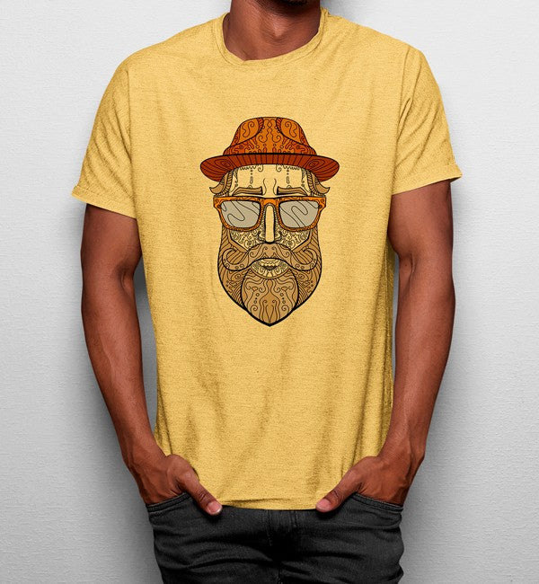 Camiseta Hombre Gafas Hipster