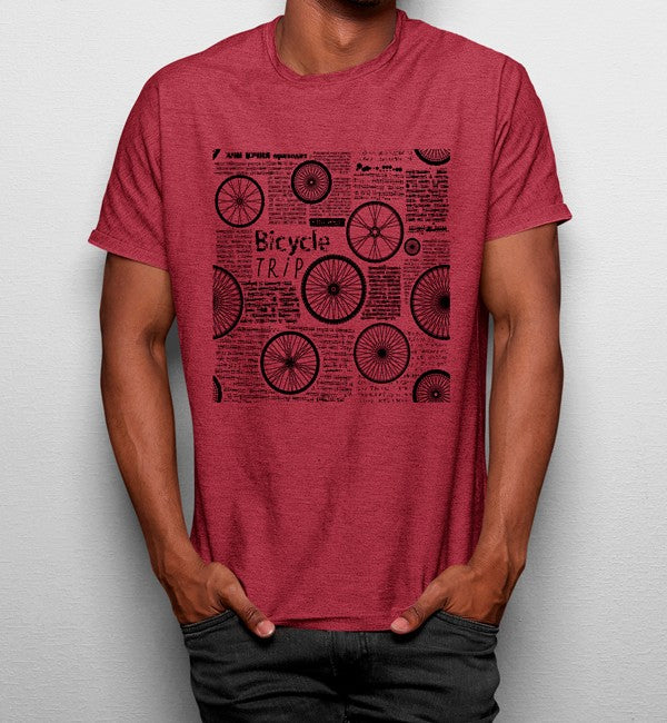 Camiseta Viaje de Bicicleta Periódico