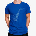 Camiseta Saxofón Minimalista