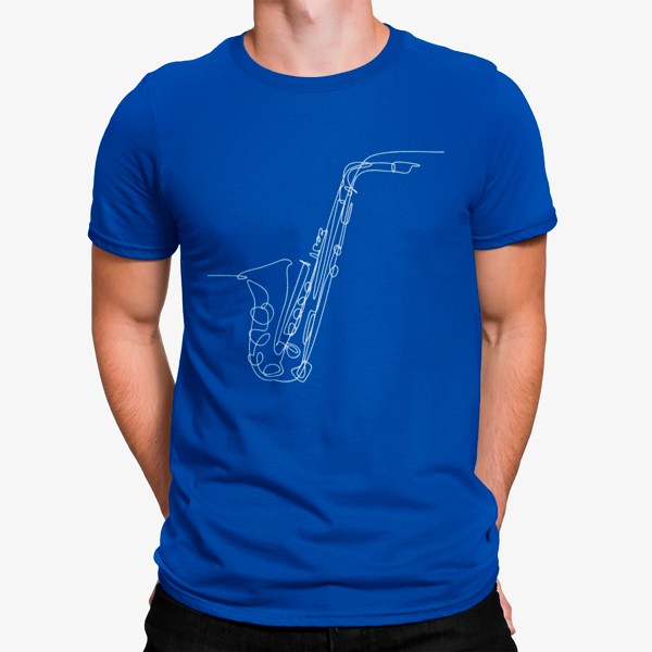 Camiseta Saxofón Minimalista