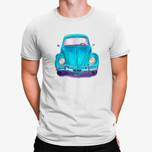 Camiseta Escarabajo Coche Azul