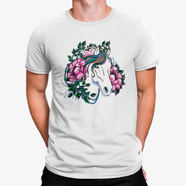 Camiseta Caballo con Flores