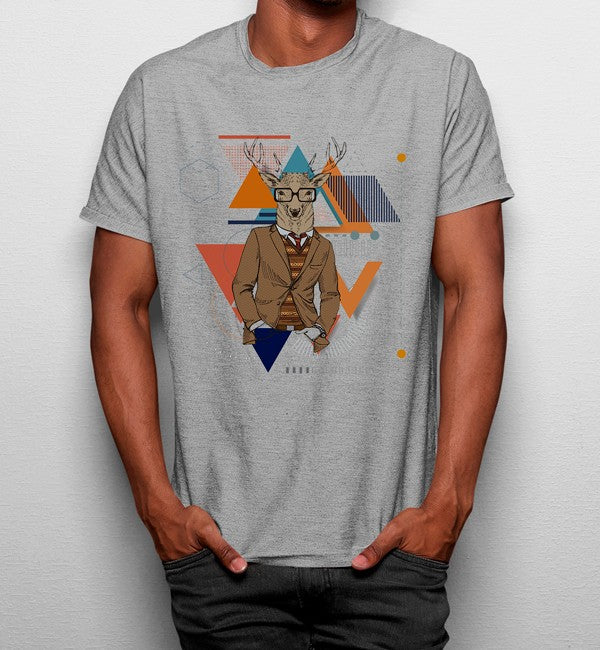 Camiseta Ciervo Hipster en Traje