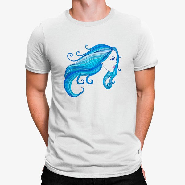 Camiseta Mujer Pelo Azul