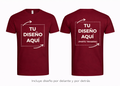 Camiseta Roja personalizada – Foto o texto (Frontal + Trasera)
