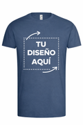 Camiseta Azul Personalizada – Foto o Texto (Frontal)