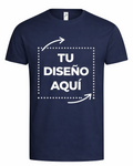 Camiseta Azul Marino Personalizada – Foto o Texto (Frontal)