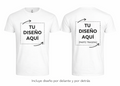 Personalized White T-Shirt – Photo or text (Front + Back)
