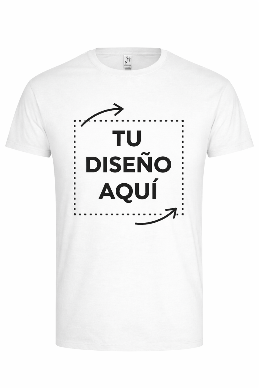 Camiseta Blanca Personalizada – Foto o Texto (Frontal)