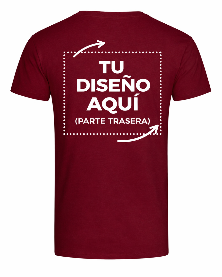 Camiseta Roja personalizada – Foto o texto (Trasera)