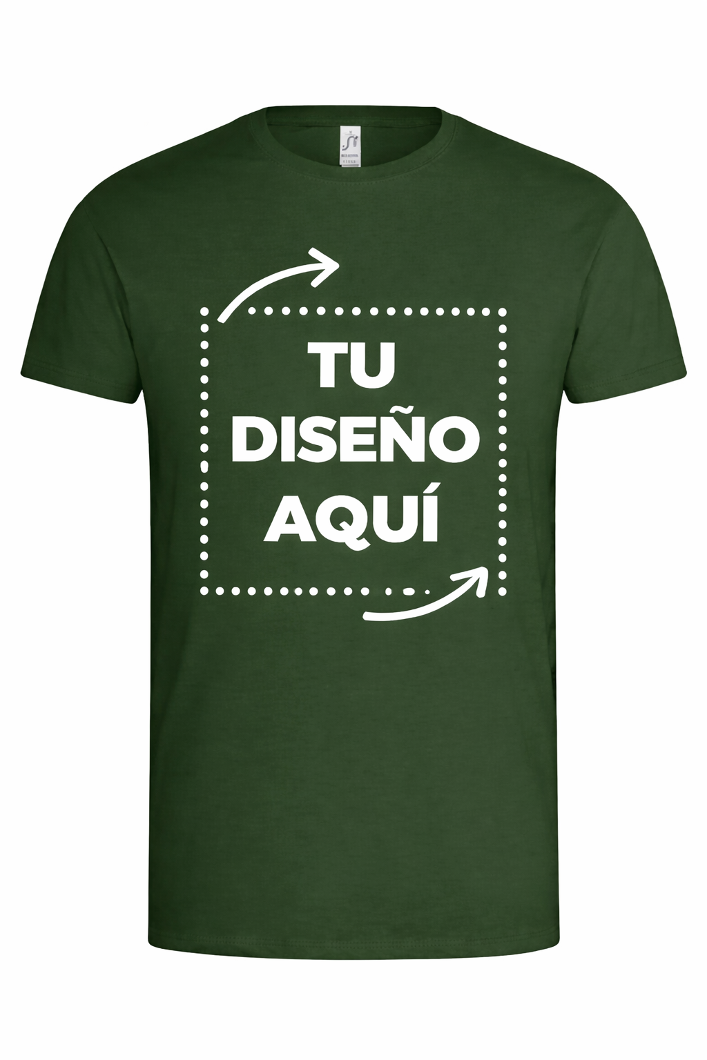 Camiseta Verde Personalizada – Foto o Texto (Frontal)