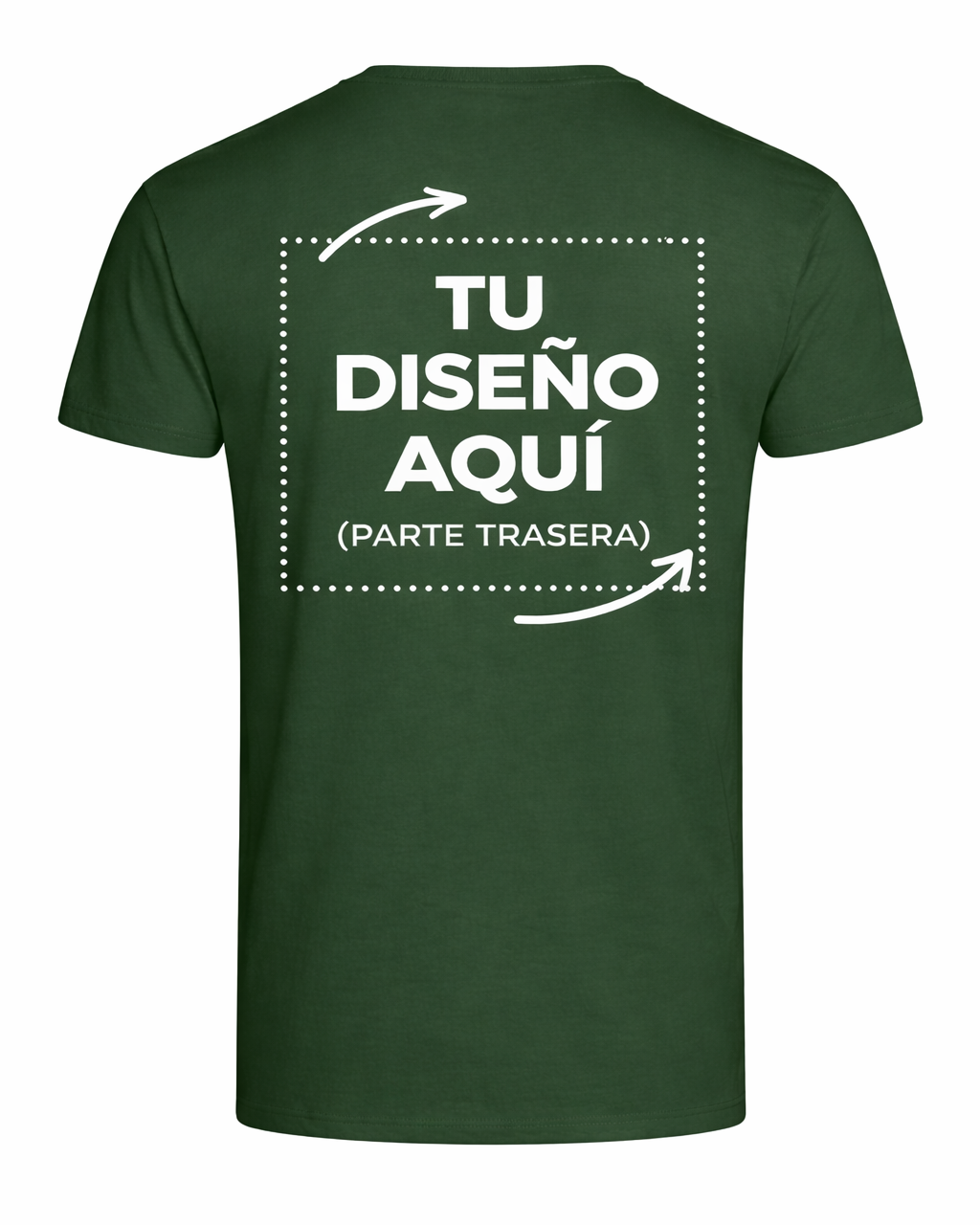 Personalized Green T-Shirt – Photo or text (Back)