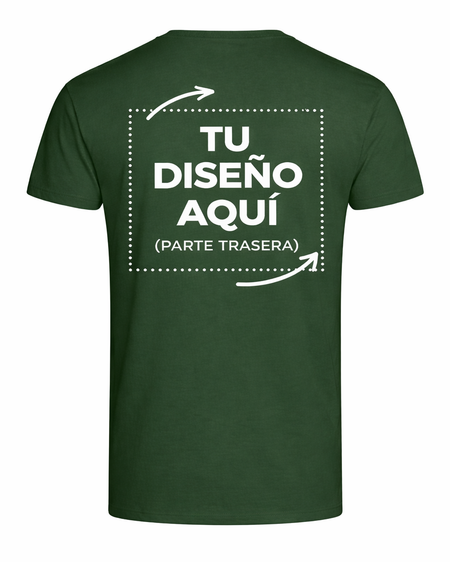 Camiseta Verde personalizada – Foto o texto (Trasera)