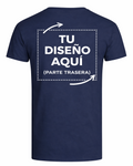 Personalized Navy Blue T-Shirt – Photo or text (Back)