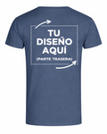 Personalized Blue T-shirt – Photo or text (Back)