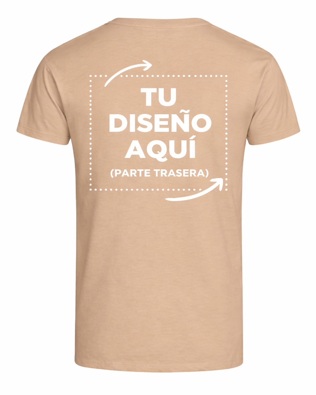 Camiseta Beige personalizada – Foto o texto (Trasera)