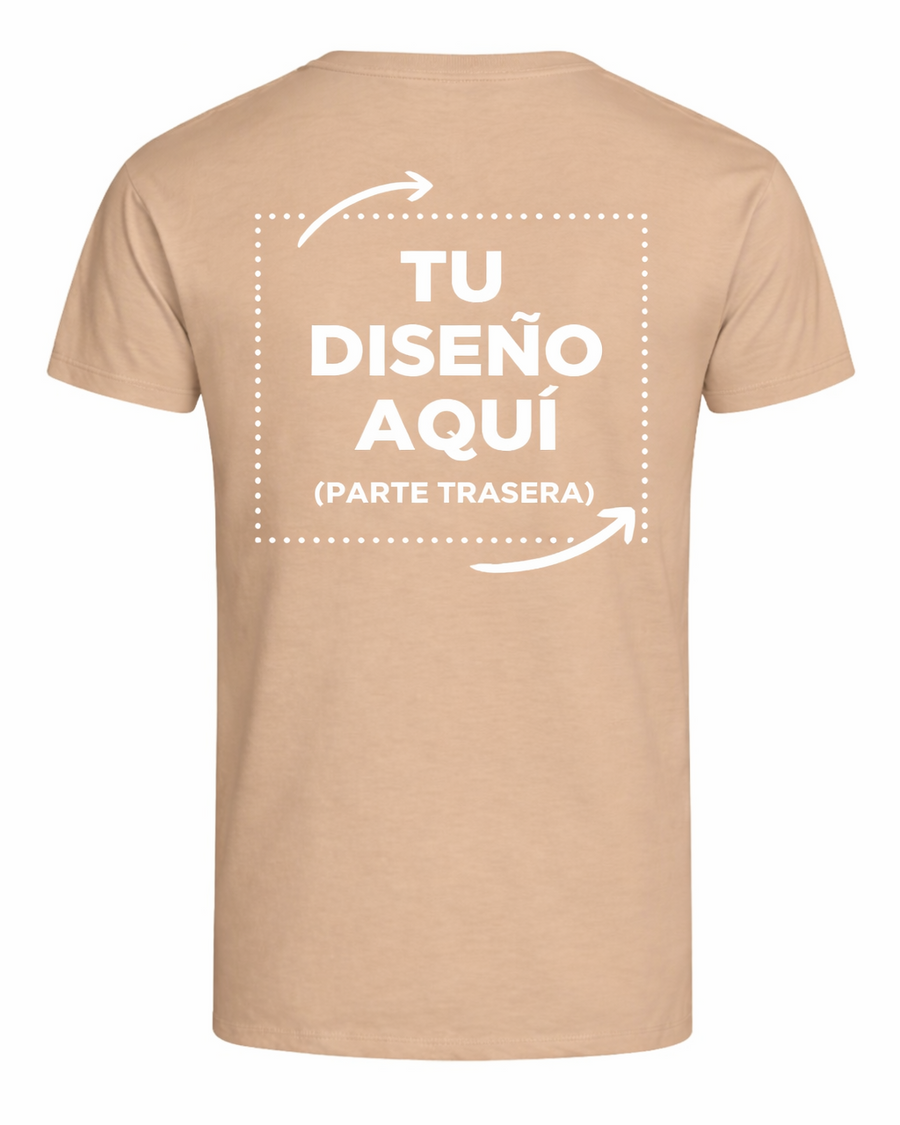 Camiseta Beige personalizada – Foto o texto (Trasera)
