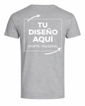 Camiseta Gris personalizada – Foto o texto (Trasera)