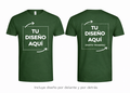 Camiseta Verde personalizada – Foto o texto (Frontal + Trasera)