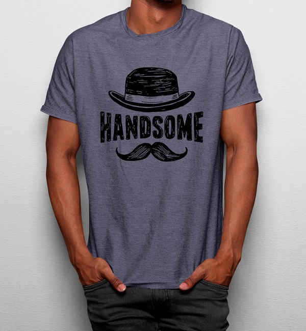 Camiseta Handsome Bigote Sombrero