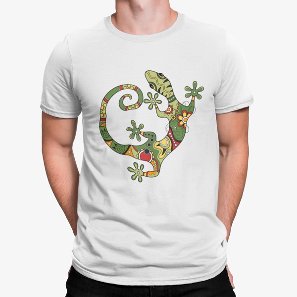 Camiseta Lagarto Colorido Flores