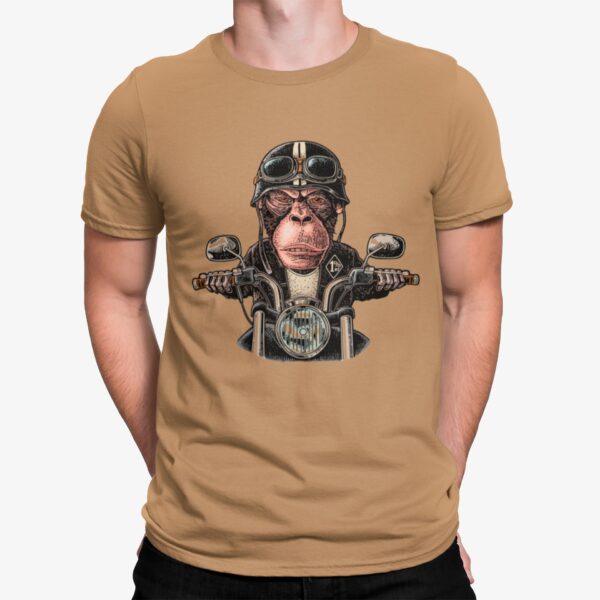 Camiseta Mono En Una Moto Dibujo